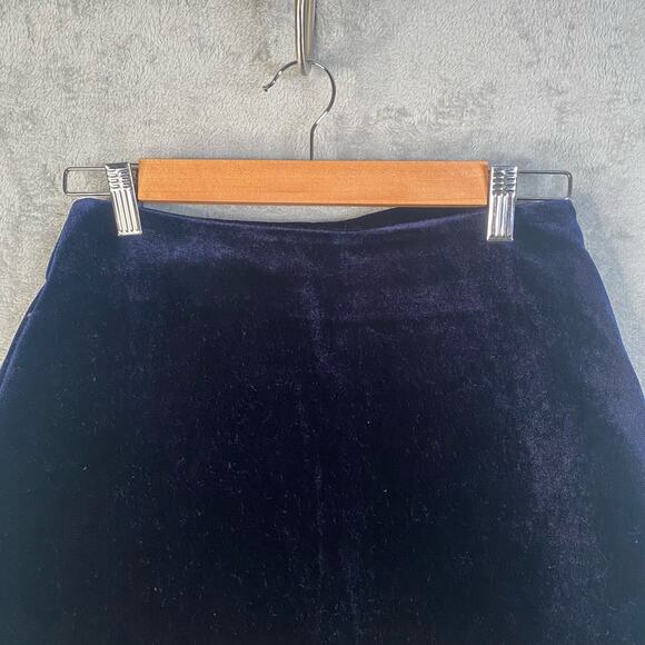 Anthropologie Velvet Mini‎ Skirt Medium Indie Twee Retro Boho Grunge - Picture 3 of 11